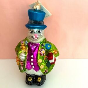 Christopher Radko Hopper B Topper Bunny Rabbit Ornament